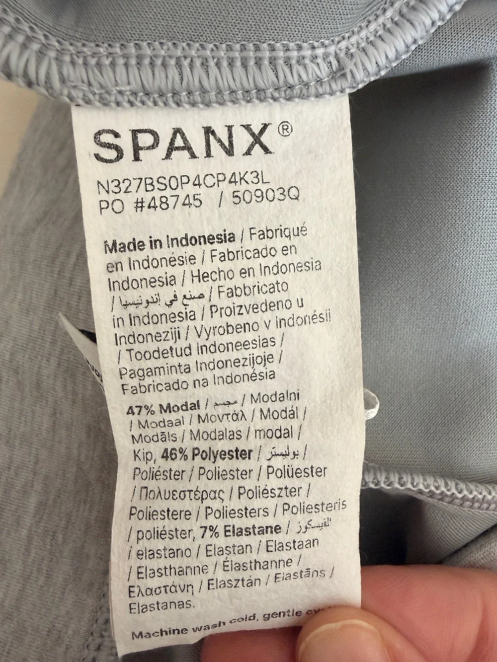 SPANX AirEssentials Light Gray Wide Leg Pant - Picture 5 of 8